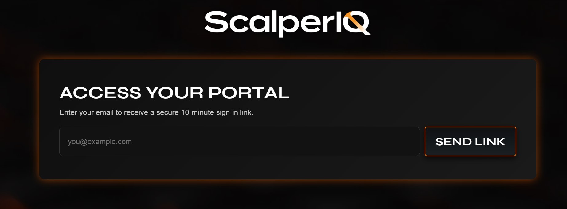 Portal login page