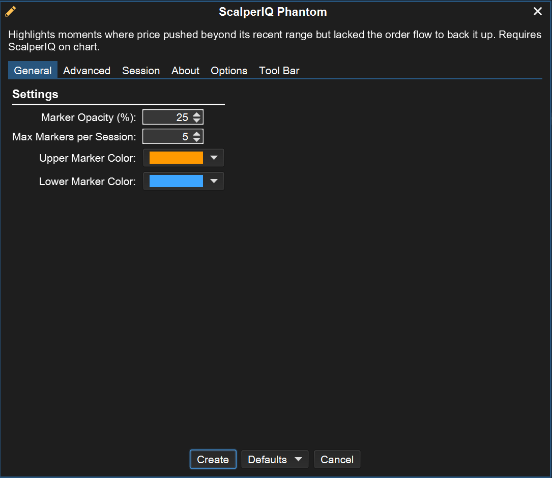 Phantom general settings