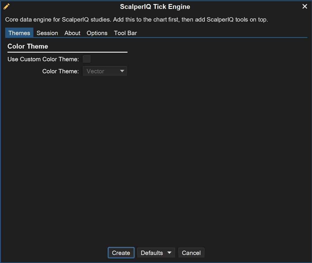 Tick Engine themes settings